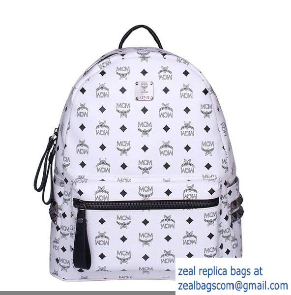 High Quality Replica MCM Medium Stark Backpack MC2446 White